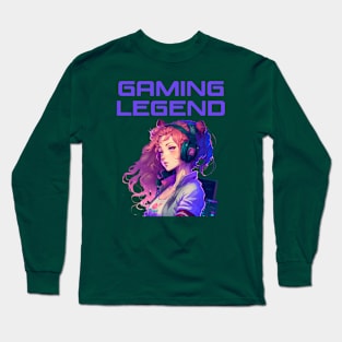 Video games gaming legend gamer girl Long Sleeve T-Shirt